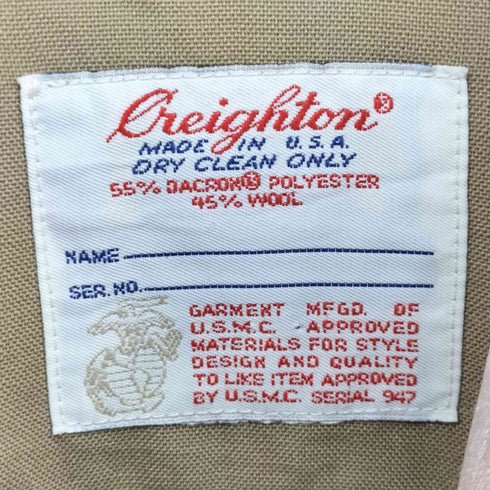 クレイトン CREIGHTON 60-70S USA製 L/S ミリタリー ドレスシャツ メンズ